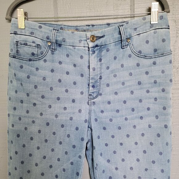 Chico's So Slimming High-Rise Girlfriend Slim Leg Crop Jeans. Size 6R - Picture 4 of 9